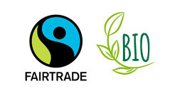 Organic and Fair Trade coffee beans