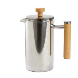 Stainless Steel French Press Wood – 700 ml